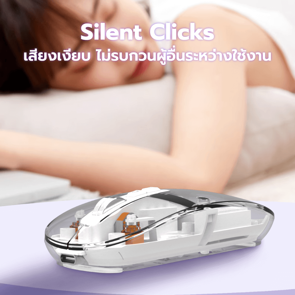 เมาส์ไร้สาย ZTEC ZMO1316 สีขาว LOPTICAL ปรับ DPI ได้ 800-1600
